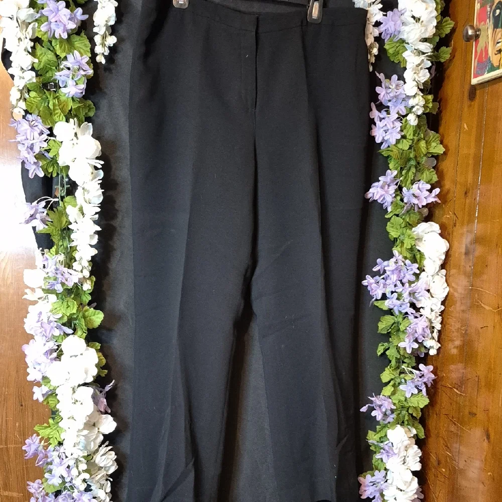Classic Black Straight-Leg Pants